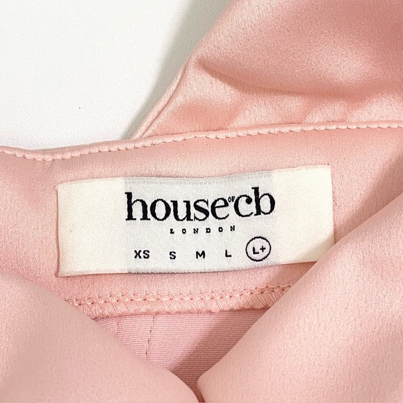 House of CB Coraline Blush Satin Corset Ruched Mini  Dress Large Plus - Picture 14 of 16